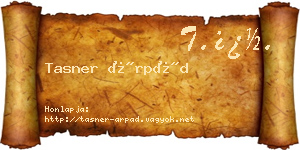 Tasner Árpád névjegykártya