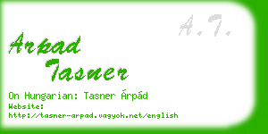 arpad tasner business card